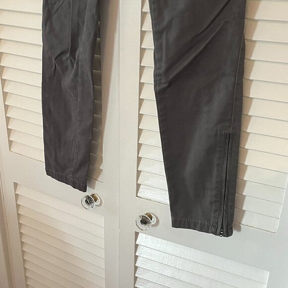 LOFT Marisa pants grey ankle zip 2 - Picture 2 of 8